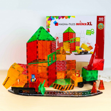 Magna Tiles - Magnetická stavebnice Builder Xl trucks - 50 dílů