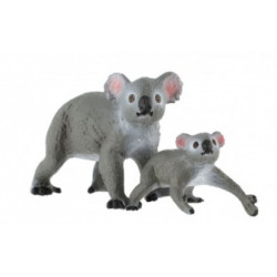 Koala medvídkovitý 2ks samice s mládětem 6cm 4cm