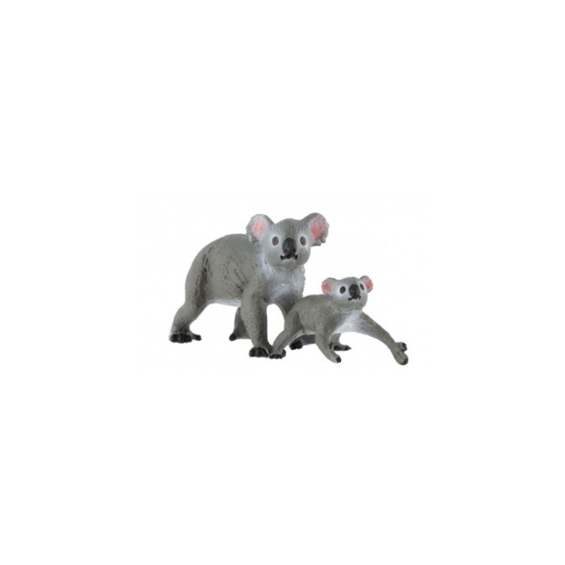 Koala medvídkovitý 2ks samice s mládětem 6cm 4cm