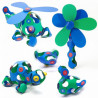 CLIXO Crew Blue & Green - magnetická stavebnice 30 kusů