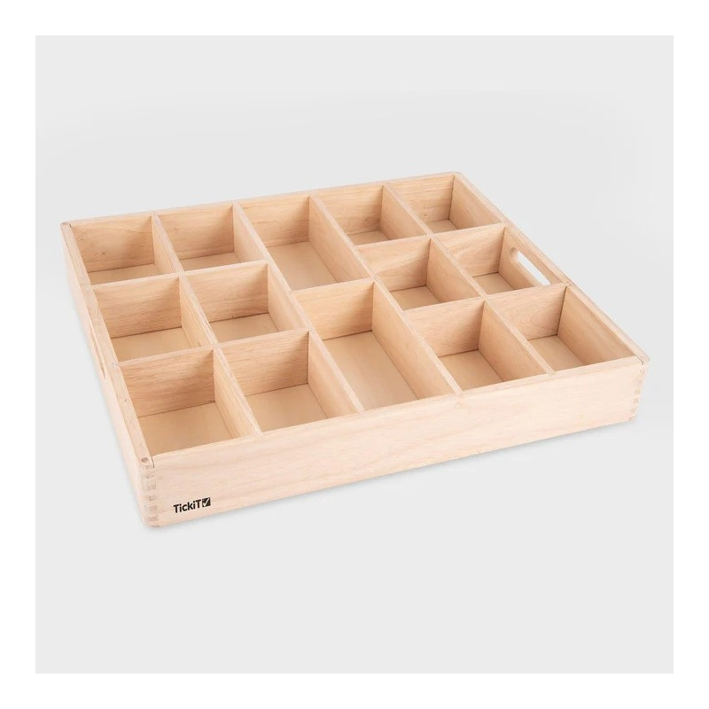 Dřevěný třídící box - 14 přihrádek