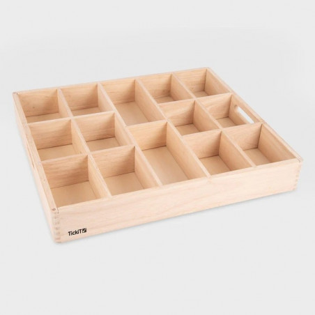 Dřevěný třídící box - 14 přihrádek