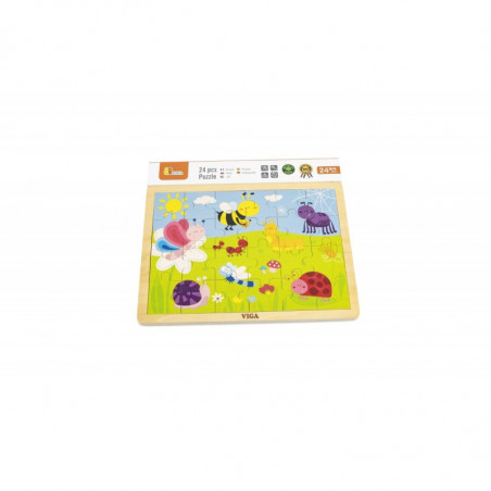 Dřevěné puzzle 24 dílků - louka