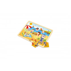 Dřevěné puzzle 24 dílků - léto