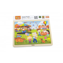 Dřevěné puzzle 24 dílků - podzim
