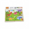 Dřevěné puzzle 16 dílků - dinosauři