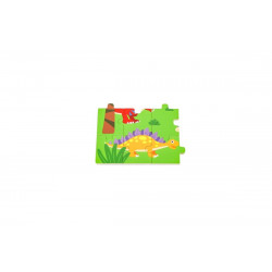  Dřevěné puzzle 16 dílků - dinosauři