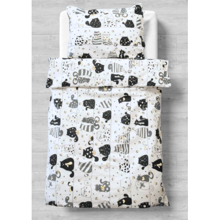 Povlečení strakaté kočky - bavlna