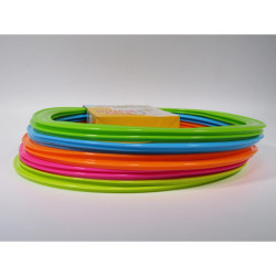 Barevné skákací kroužky 10 ks průměr 27 cm se spojkami