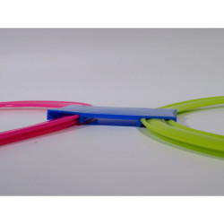 Barevné skákací kroužky 10 ks průměr 27 cm se spojkami