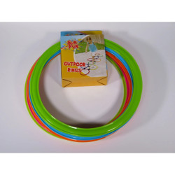 Barevné skákací kroužky 10 ks průměr 27 cm se spojkami