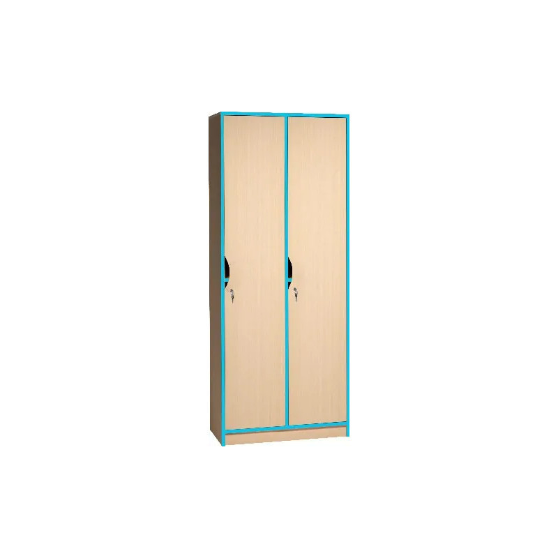 Šatní dvouskříň, se zámkem - 80x187x60 cm (02FB979)