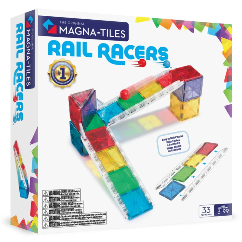 Magna-Tiles Magnetická stavebnice Rail Racers 33 dílů