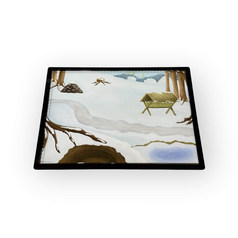Zimní les - Podložka na světelný panel A2/A3