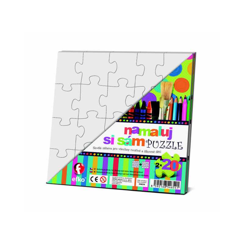 Namaluj si sám puzzle "2 x čtverec"