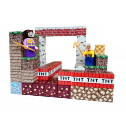 Magnetická stavebnice Minecraft TNT world 100ks