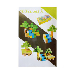Magnetická stavebnice Minecraft Stromy a vodopád s postavičkou 101ks