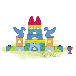 Hrad Třpytikámen – stavební kostky a puzzle, 41 dílů