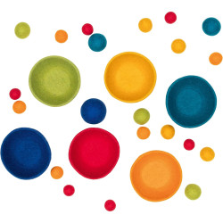 Barevná didaktická hra z vlněného filce