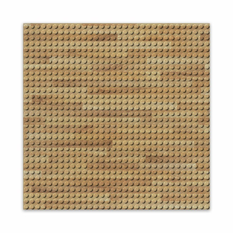 Designová podložka na stavění - dřevo 25,5 x 25,5 cm