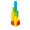 GEOMAG Magicube 4 barvy v boxu, 64 dílů, magnetická stavebnice