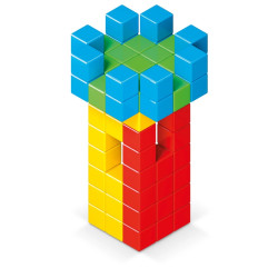 GEOMAG Magicube 4 barvy v boxu, 64 dílů, magnetická stavebnice