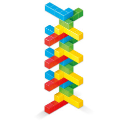 GEOMAG Magicube 4 barvy v boxu, 64 dílů, magnetická stavebnice