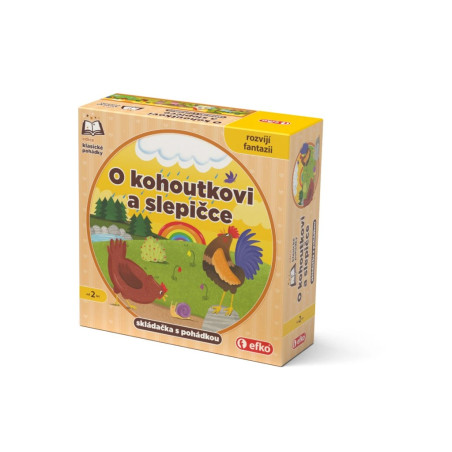 O kohoutkovi a slepičce - skládačka s pohádkou