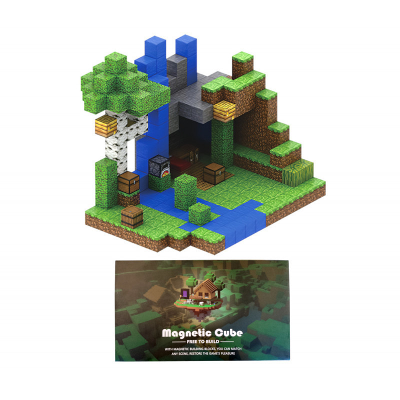 Minecraft Jungle Creek XXL Magnetická stavebnice 300ks