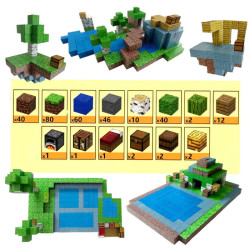 Minecraft Jungle Creek XXL Magnetická stavebnice 300ks