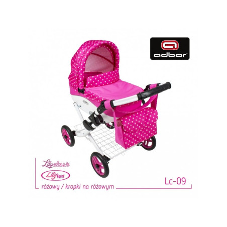 Kočárek Lili K09 - Růžová s puntíky