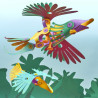 CLIXO Tropical Birds - magnetická stavebnice 22 kusů