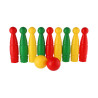 Kuželky plast 24cm 9ks+2 míčky v krabici Wader