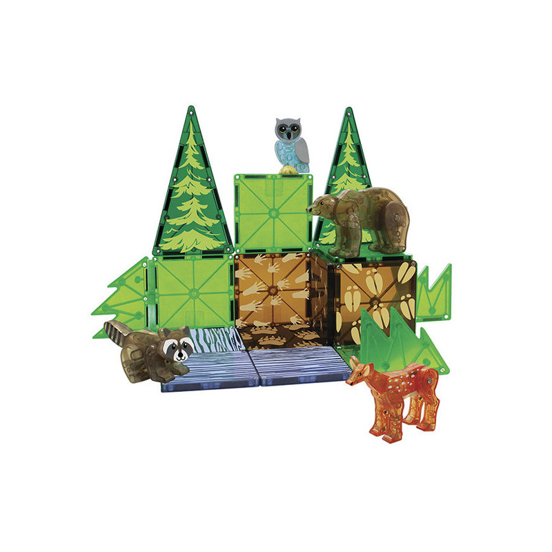 Magnetická stavebnice MAGNA TILES - Lesní zvířátka 25 dílů