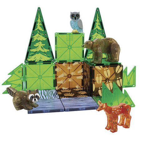 Magnetická stavebnice MAGNA TILES - Lesní zvířátka 25 dílů