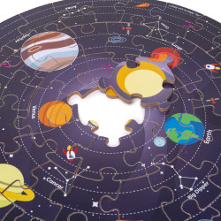 Kulaté podlahové puzzle Sluneční soustava