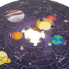 Kulaté podlahové puzzle Sluneční soustava