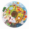 Kulaté podlahové puzzle Čtyří roční období 50 dílků