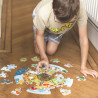 Kulaté podlahové puzzle Čtyří roční období 50 dílků