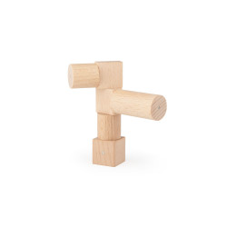 KOOGLO Basic - magnetická dřevěná stavebnice přírodní 50ks