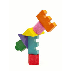 KOOGLO Basic - magnetická dřevěná stavebnice color 50ks