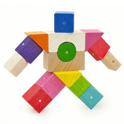 KOOGLO Giga - magnetická dřevěná stavebnice color 300ks