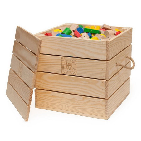 KOOGLO Giga - magnetická dřevěná stavebnice color 300ks