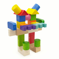 KOOGLO Giga - magnetická dřevěná stavebnice color 300ks