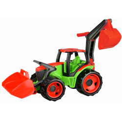 Traktor se lžící a bagrem