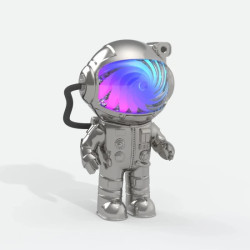 Projektor noční oblohy - stříbrný - kosmonaut