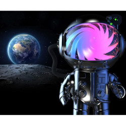 Projektor noční oblohy - stříbrný - kosmonaut