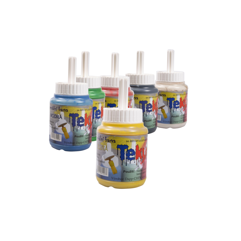 Tekuté chodníkové křídy 6 x 400 g základní barvy