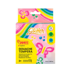 Temperové barvy Glittrové 6 x 55ml + štětec