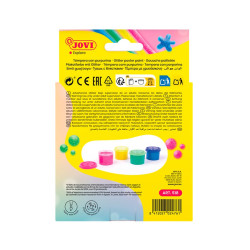 Temperové barvy Glittrové 6 x 55ml + štětec